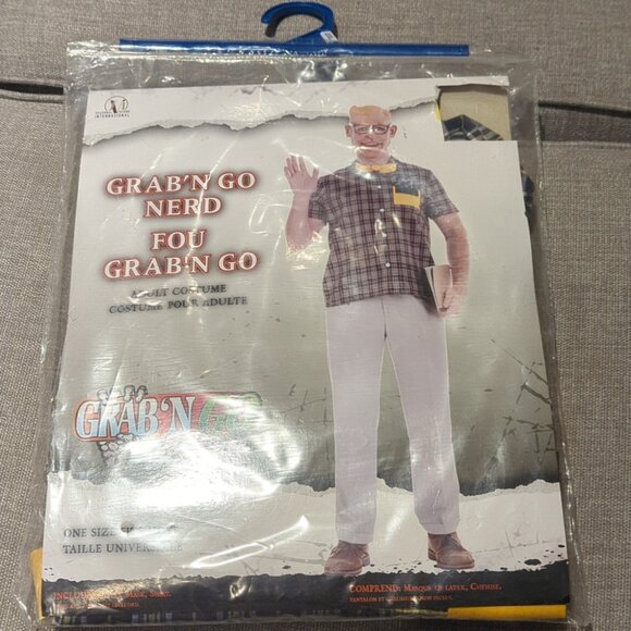 Adult Grab'n Go Nerd Costume - NWT One Size - Picture 2 of 6